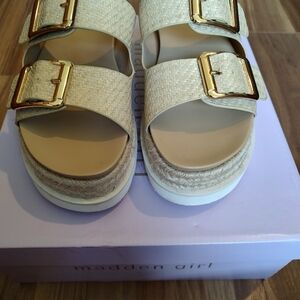 Women's Madden Girl Raffia Sandals Size 6